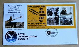 Aerial Post M/s 2011 Sheridan Ltd Ed.  22/50 Fdc Royal Aeronautical Society H/s