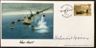 Helmut Witte,  German Ww2 U - Boat Ace & Knights Cross,  Signed 2001 Fdc Wolf Hunt