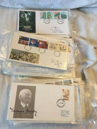 Philately: Bundle Of 70 Assorted 1st Day Cover Stamps In Pristine.