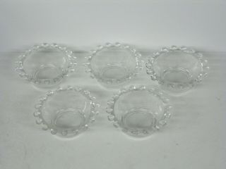 Set Of 5 Vintage Imperial Glass Co.  Candlewick Clear Open Salt Dip Cellar