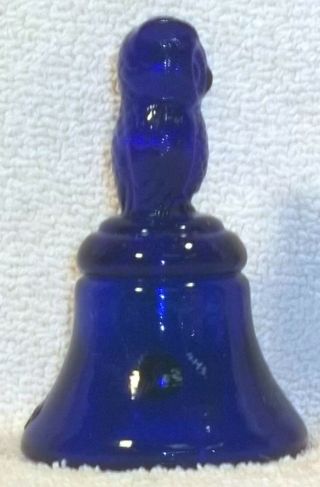 Boyd Glass FIRST COLOR MADE in 1981 Owl Bell DEEP DARK Cobalt Blue FUND 2