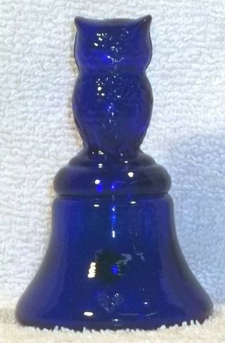 Boyd Glass FIRST COLOR MADE in 1981 Owl Bell DEEP DARK Cobalt Blue FUND 3