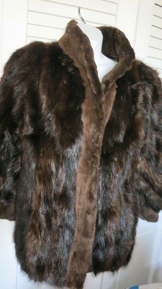 Vintage Neiman Marcus 3/4 Sleeves Mink & Sheared Jacket Approximate Size 10/12