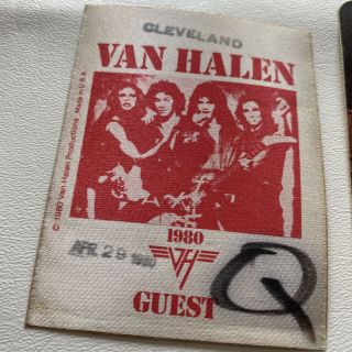 (2) Vintage Van Halen 1981 Ater Show Backstage Passes/ Stickers 2