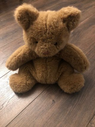 1985 Vintage Gund Smush Brown Teddy Bear 16 " Plush Animal