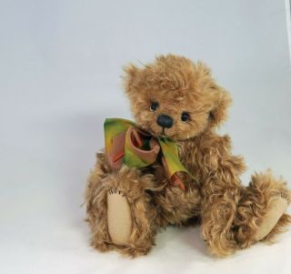 Vintage 9 " Artist Mohair Teddy Bear By Bonnie Foster 01 " Precious "