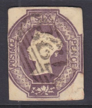 Gb Stamps Queen Victoria 1847 6d Embossed Issue Cut Square