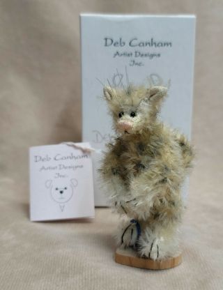 Limited Edition Deb Canham Miniature Mohair Bear Cat Pilgrim 0289/2000