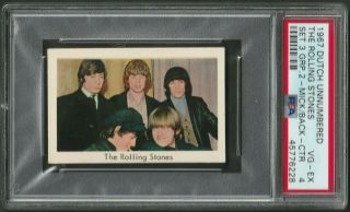 1967 The Rolling Stones Card Mick Back Ctr Psa 4 Dutch Unnumbered Set 3 Group 2