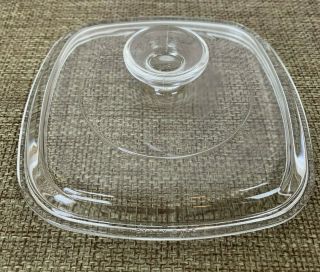 Pyrex Corning Ware Clear Glass Lid Only A - 7 - C Square