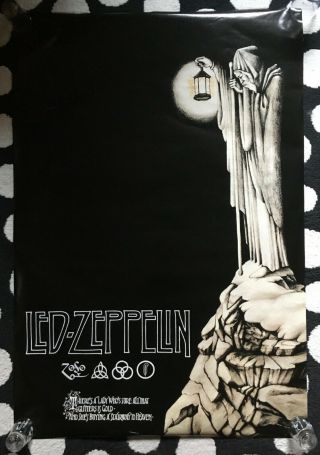 Vintage Led Zeppelin Poster,  Stairway To Heaven/hermit/zoso