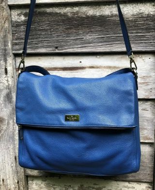 Kate Spade Royal Blue Pebbled Leather 2 - Way Crossbody Shoulder Hobo L (offer)