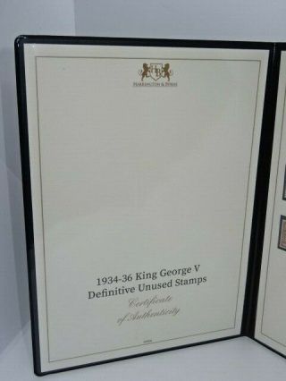 Harrington & Byrne 1934 - 36 King George V Definitive Stamps In Folder 2