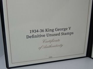 Harrington & Byrne 1934 - 36 King George V Definitive Stamps In Folder 3