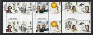 Great Britain 2018 Captain Cook " The Endeavour " Date Gutter Pairs Um,  Mnh
