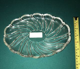 Mikasa - Peppermint Clear - Swirl - Crystal Oval Candy/sweet Dish -