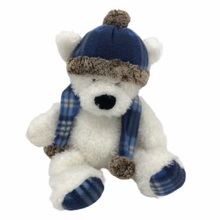 Gentle Treasure Winter Holiday Shaggy Polar Bear Plush Stuffed Animal