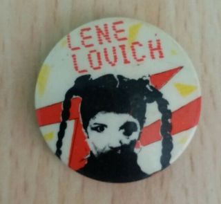 Lene Lovich Vintage 1979 1980s Button Badge Post Punk