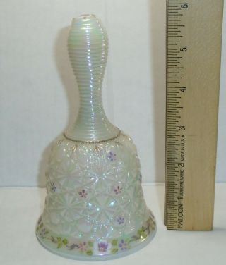 Fenton Glass Bell Hand Painted Signed S.  Combs Hand Painted