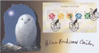 Gb Stamps Buckingham First Day Cover 2007 Harry Potter Signed Helena Bonham Cart