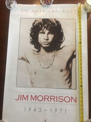 The Doors - Jim Morrison - 1943 1971 - An American Poet Poster - 35x23 - 1991 Cprght