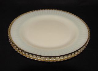 Set Of Three Perfect Vintage Macbeth Evans Cremax " Petalware " Dinner Plates