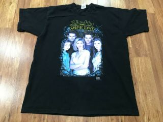 Xl - Vtg 1998 Buffy The Vampire Slayer Tv Show Cast 90s Cotton T - Shirt