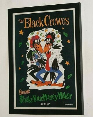 Black Crowes Framed A4 1990 `shake Your Money` Album Band Promo Poster