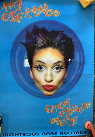 Ani Difranco 1998 Little Plastic Castle Promo Poster 26x18”