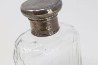 A Large Antique Vintage Solid Silver Scent Bottle With Stopper 26 2