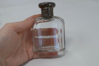 A Large Antique Vintage Solid Silver Scent Bottle With Stopper 26 3