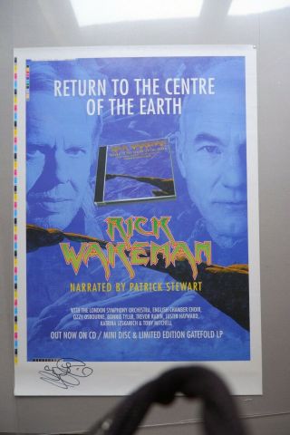 Signed - Rick Wakeman - Return To The Centre Of The Earth Promotional Poster