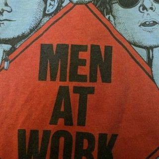 1983 Men At Work Cargo North American Tour Concert T - Shirt Harrisburg Pa Rocker