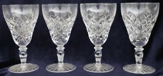 Set Of 4 Vintage Cut Crystal Sherry Glasses 100ml