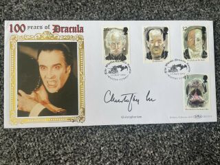 1997 Christopher Lee Signed Fdc Cover Tales Of Horror Dracula Whitby