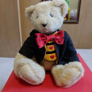 Vermont Teddy Bear Tan Fully Jointed Ringleader Suit Rate Htf 13