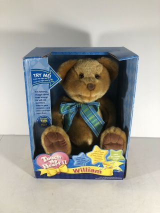 2003 Teddy Bear Touch My Heart 14 " Plush Exc William Talking Light Interactive