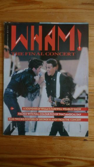 Wham - The Final Concert Souvenir Poster Mag,  George Michael,  80 