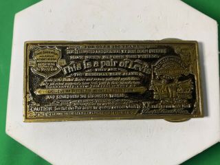 Vtg 1976 Levi Strauss & Co.  This Is A Levi’s Advertisement Belt Buckle