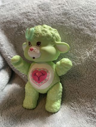 Vintage 1985 Care Bear Cousin Poseable Figure Gentle Heart Lamb Hard to Find 3