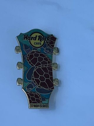 Hard Rock Cafe Cayman Islands Turtle Cloisonné Headstock Guitar Pin