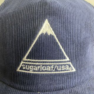 Vintage Sugarloaf USA Blue Corduroy Snapback Hat 2