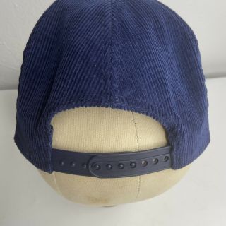 Vintage Sugarloaf USA Blue Corduroy Snapback Hat 3