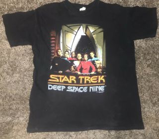 Vintage 1993 Star Trek Deep Space Nine T - Shirt Size Large Single Stitch