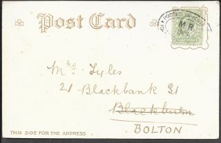 Lancashire 1906 Posted In Advance/ M.  R/ 1906/ For Delivery On Xmas Day