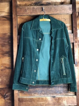 Vintage Mr.  Leggs Green Corduroy Trucker Jacket
