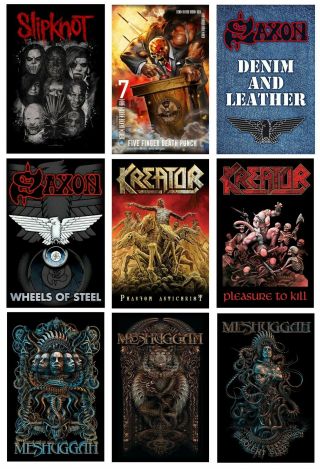 Official Textile Poster Slipknot Five Finger Death Punch Saxon Kreator Meshuggah