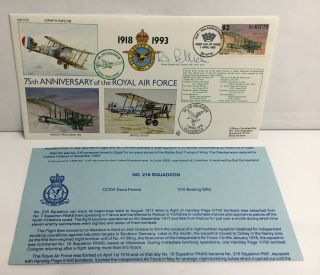 Ltd Edition 1993 Cover 75th Anniversary Of The Royal Air Force Signed Bd Sellick