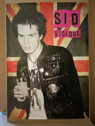 Sex Pistols Sid Vicious Poster Large Colour Pin - Up Of Sid (approx 59cm X 84cm) U