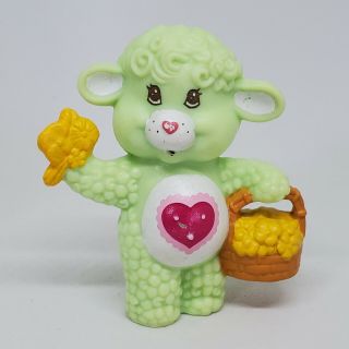 Vintage Care Bears Cousins Gentle Heart Lamb Pvc Figure 1984 Miniature Mini